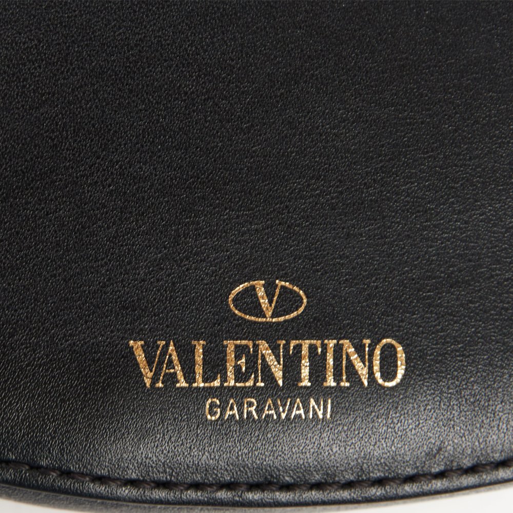 Valentino Cross Body V Logo Crossbody in Black, Calfskin