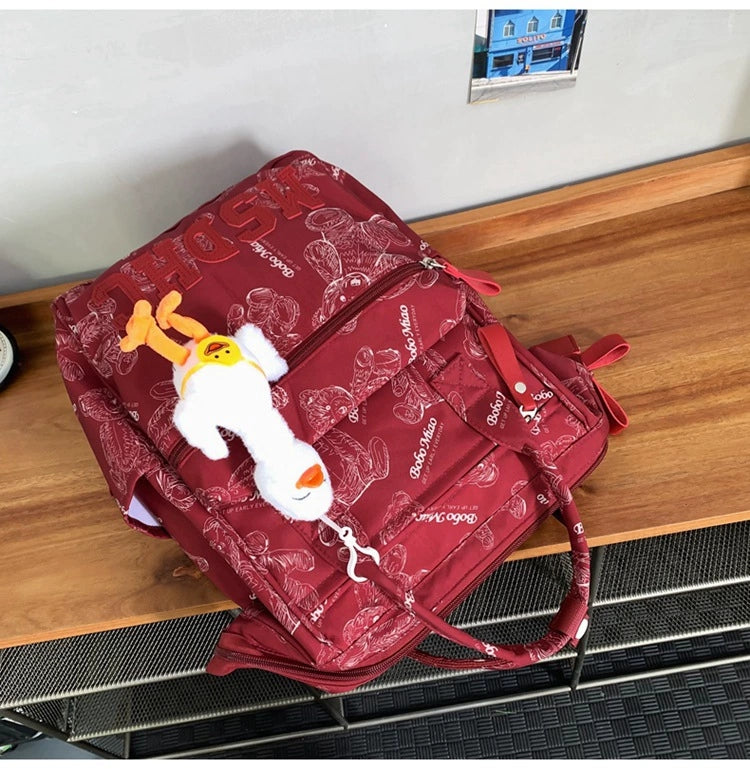 Student Schoolbag Double Back College Style Casual Portable Large Capacity Backpack ZK419