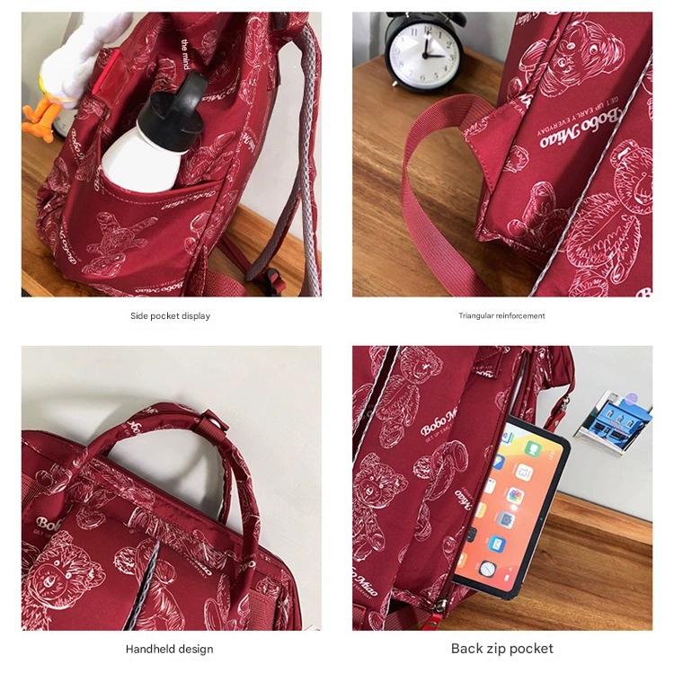 Student Schoolbag Double Back College Style Casual Portable Large Capacity Backpack ZK419