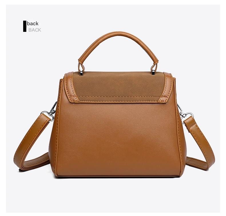 New Trendy Contrasting Soft Leather Crossbody Bag YC-9830