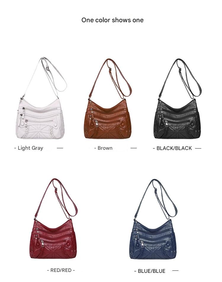 New Fashion All-match Middle-aged and Elderly Mother's Bag Large Capacity Shoulder Crossbody Bag 8026