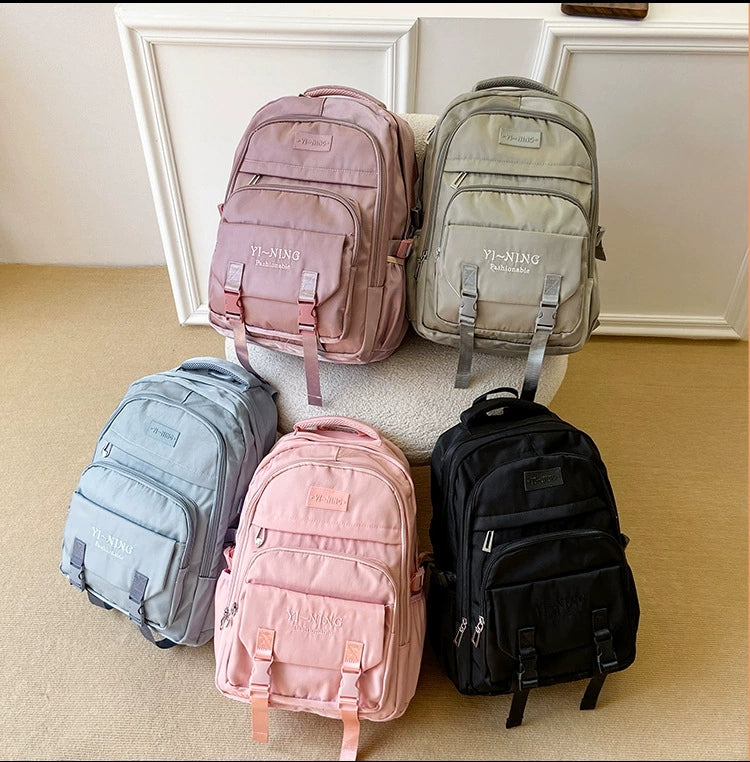 New Thickened Backpack Multi-Layer Zipper Buckle Backpack Cushioning Strap Wear-Resistant Good Quality Backpack for Women ZK412