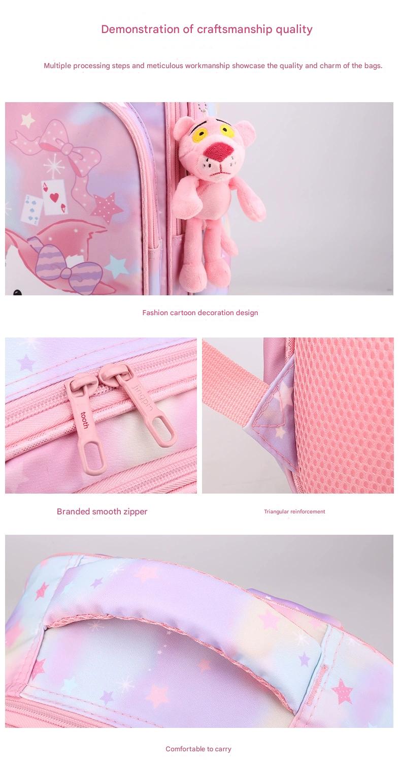 Pink Cartoon Kids Backpack with Fairy Tale Design MJ14