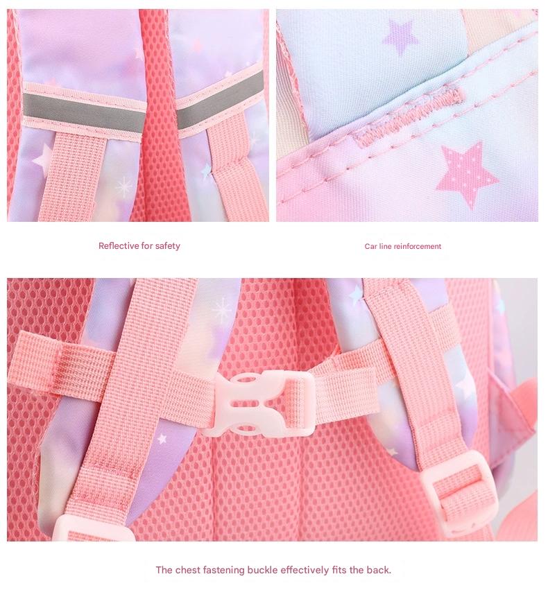 Pink Cartoon Kids Backpack with Fairy Tale Design MJ14