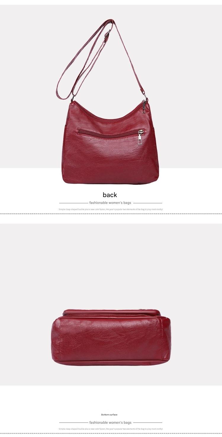 New Fashion All-match Middle-aged and Elderly Mother's Bag Large Capacity Shoulder Crossbody Bag 8026