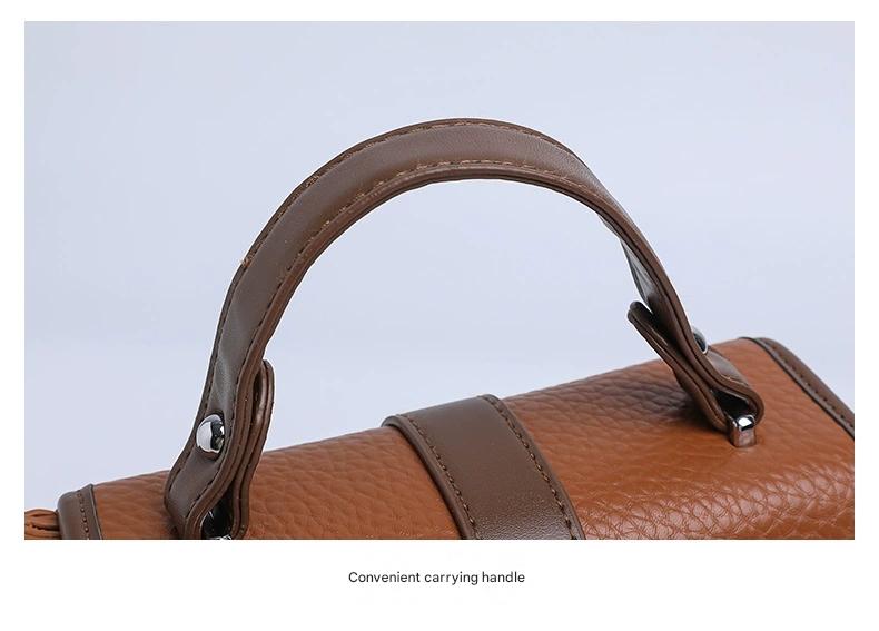 New Fashion Solid Color Small Square Handbag Crossbody Versatile Lightweight 8219-0181