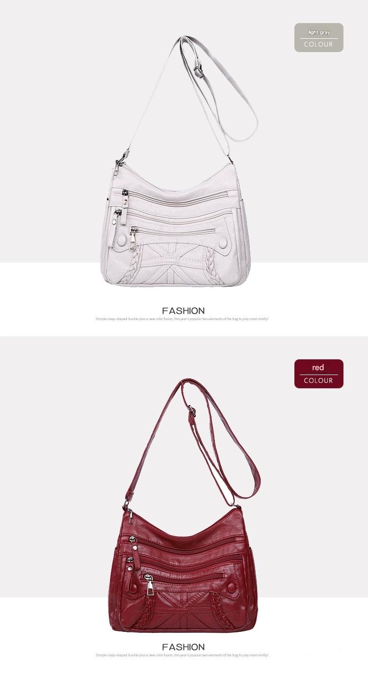 New Fashion All-match Middle-aged and Elderly Mother's Bag Large Capacity Shoulder Crossbody Bag 8026