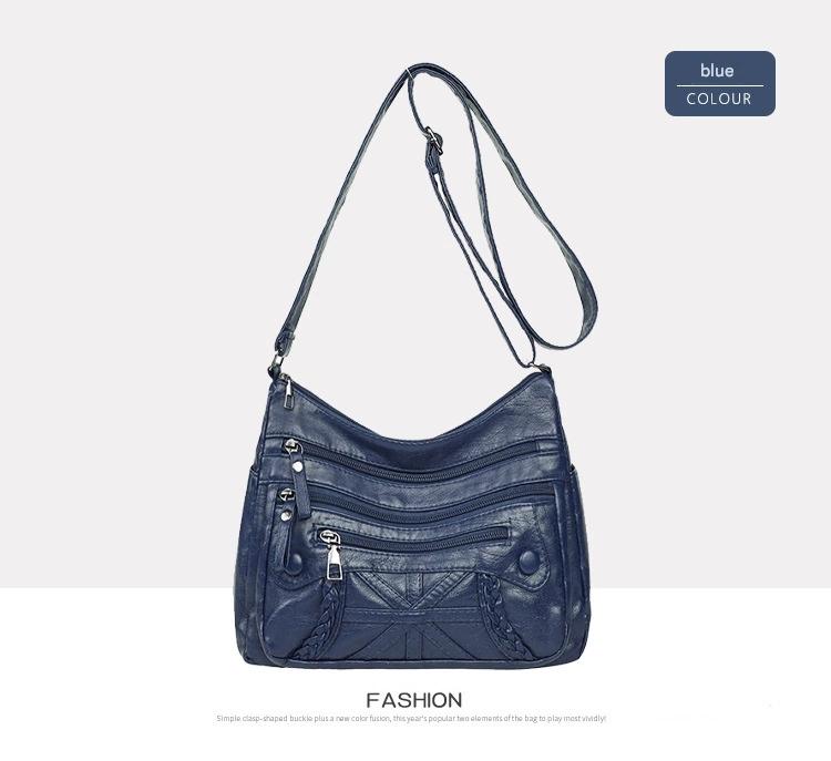New Fashion All-match Middle-aged and Elderly Mother's Bag Large Capacity Shoulder Crossbody Bag 8026