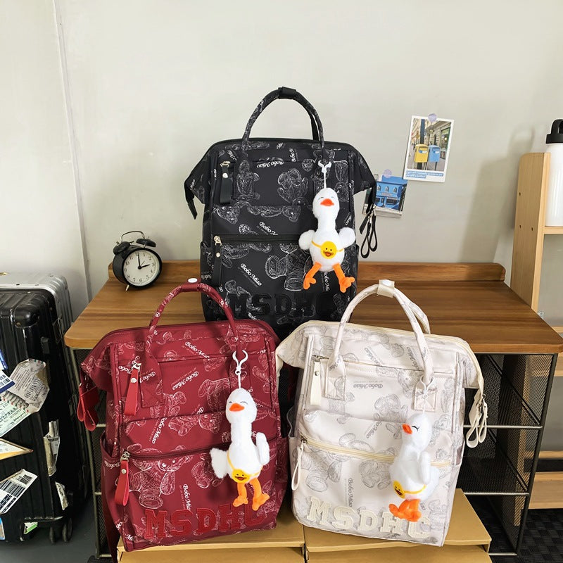 Student Schoolbag Double Back College Style Casual Portable Large Capacity Backpack ZK419