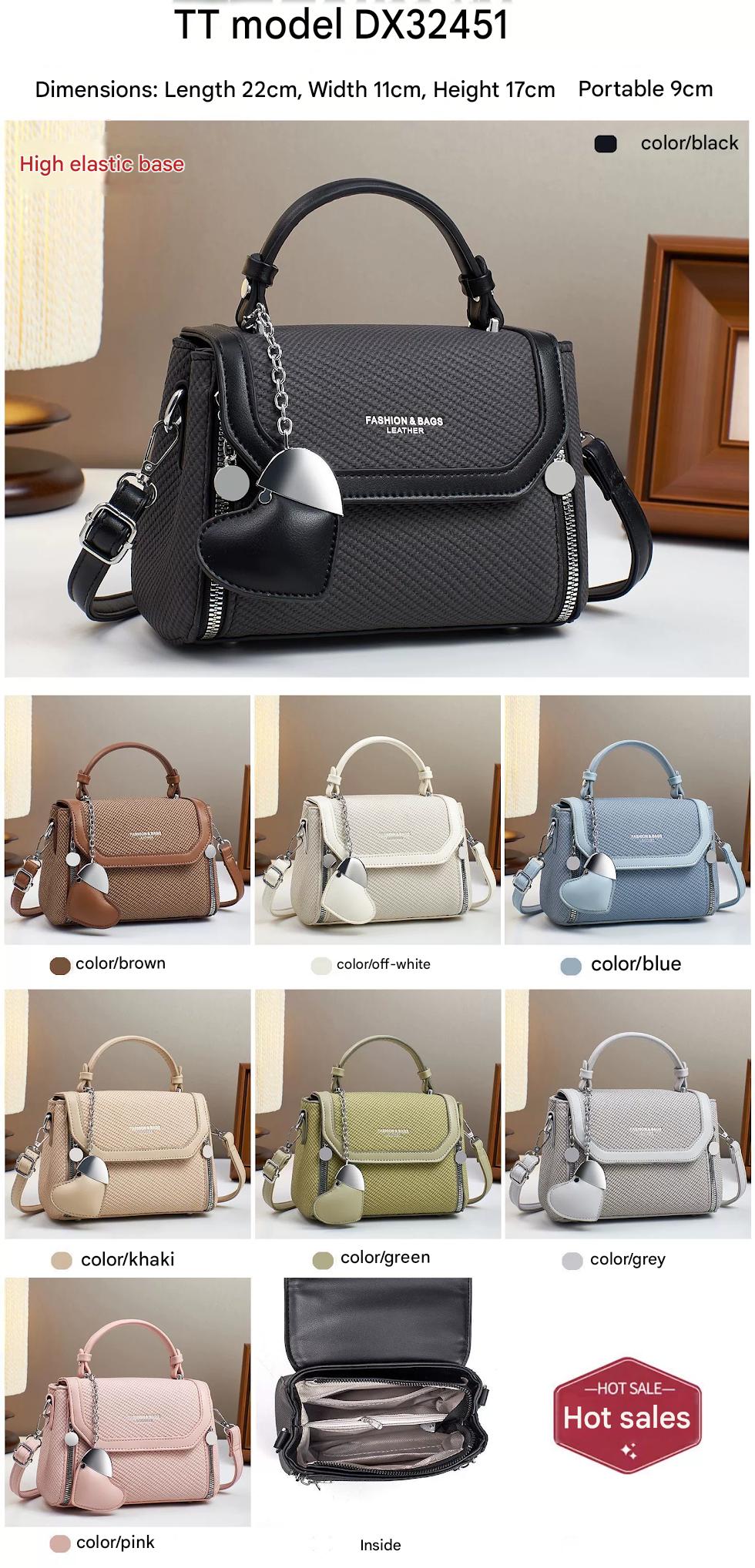 New Trendy Single-Shoulder Bag, Soft Leather Women's Crossbody Bag, Lightweight Women's Bag 292-6