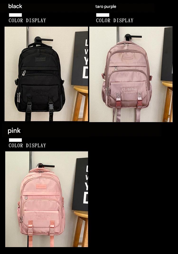 New Thickened Backpack Multi-Layer Zipper Buckle Backpack Cushioning Strap Wear-Resistant Good Quality Backpack for Women ZK412