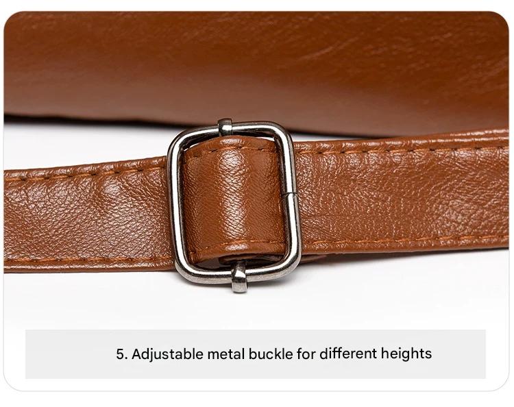 Women's soft leather backpack large capacity fashionable simple multi-layer shoulder crossbody bag 182-5