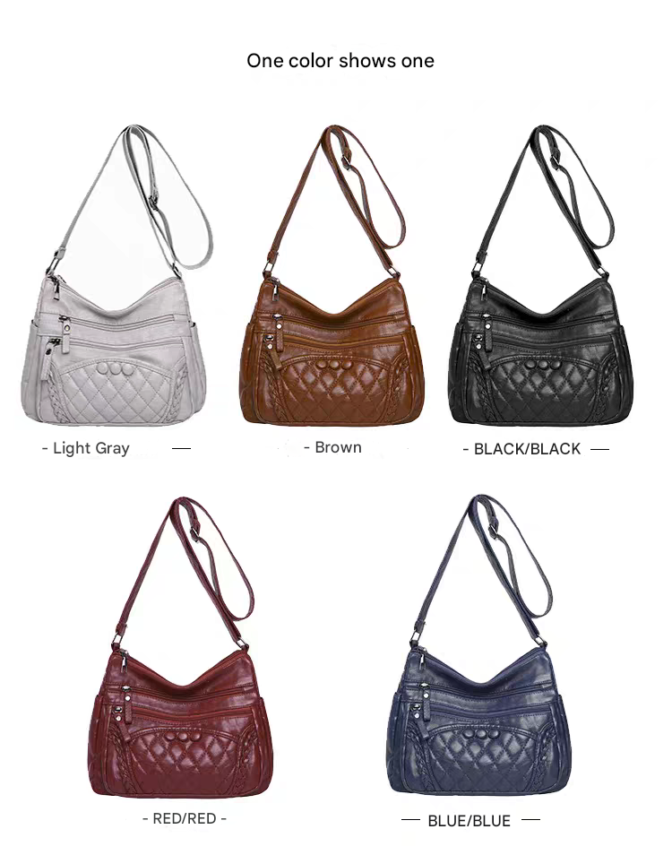 Soft leather women's bag, new style, fashionable and versatile bag, large capacity, trendy shoulder crossbody bag 8028