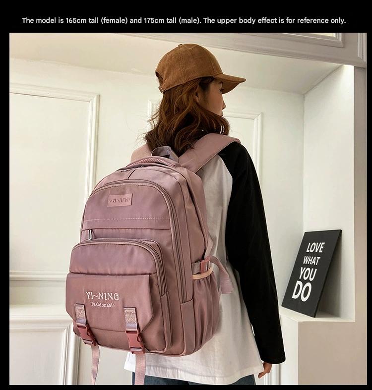 New Thickened Backpack Multi-Layer Zipper Buckle Backpack Cushioning Strap Wear-Resistant Good Quality Backpack for Women ZK412