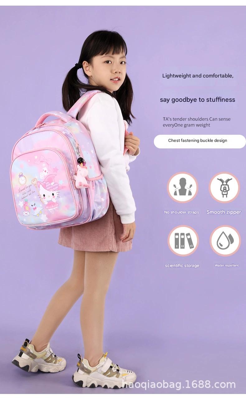 Pink Cartoon Kids Backpack with Fairy Tale Design MJ14