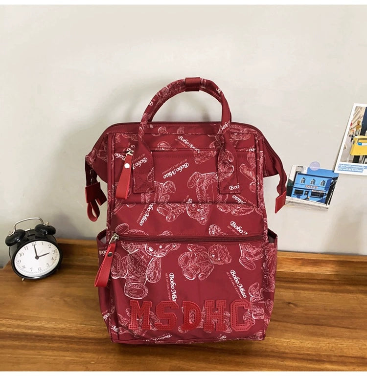 Student Schoolbag Double Back College Style Casual Portable Large Capacity Backpack ZK419