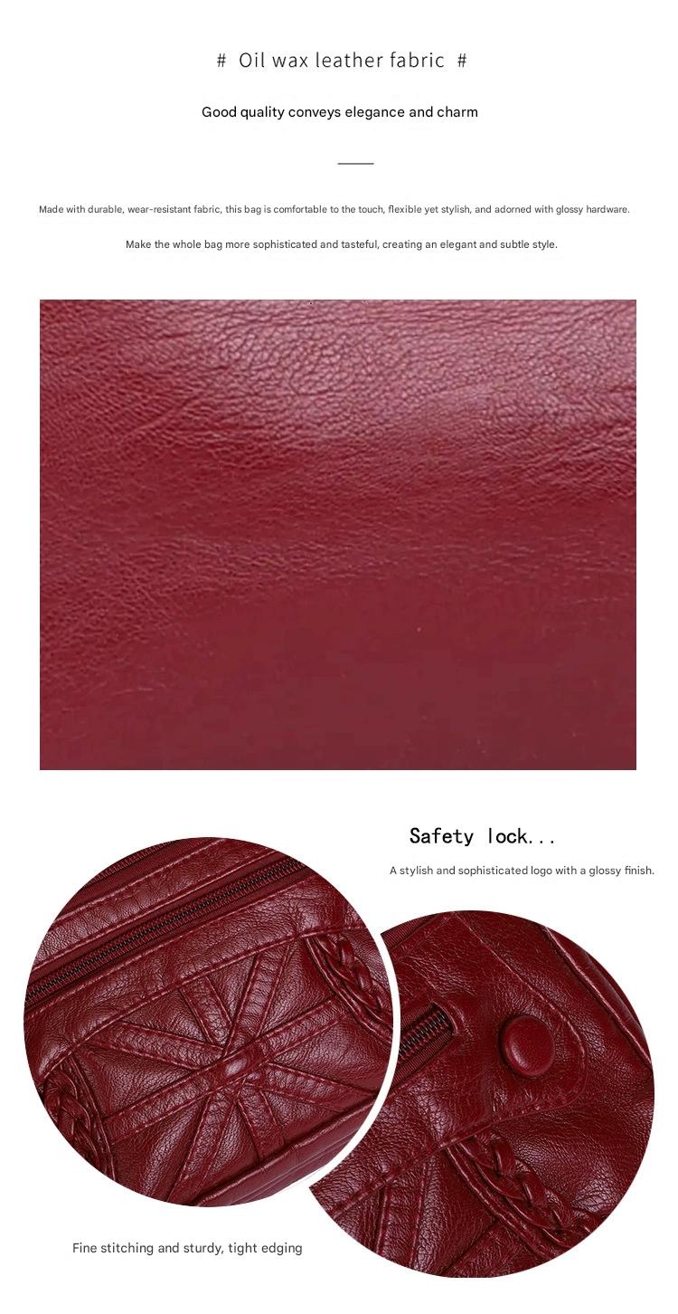 New Fashion All-match Middle-aged and Elderly Mother's Bag Large Capacity Shoulder Crossbody Bag 8026