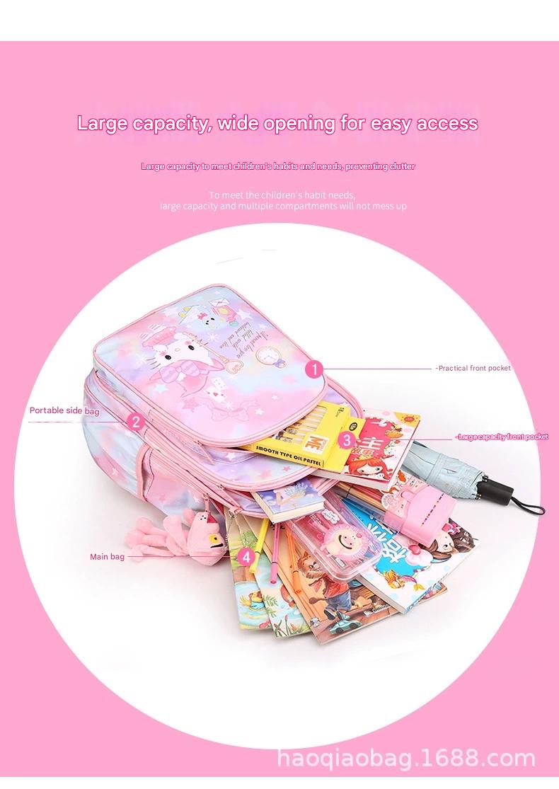 Pink Cartoon Kids Backpack with Fairy Tale Design MJ14