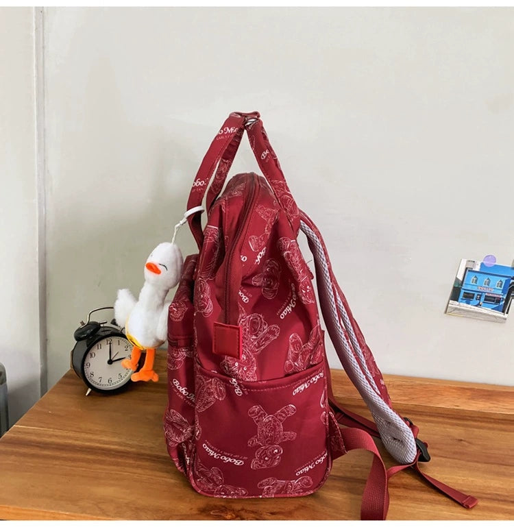 Student Schoolbag Double Back College Style Casual Portable Large Capacity Backpack ZK419