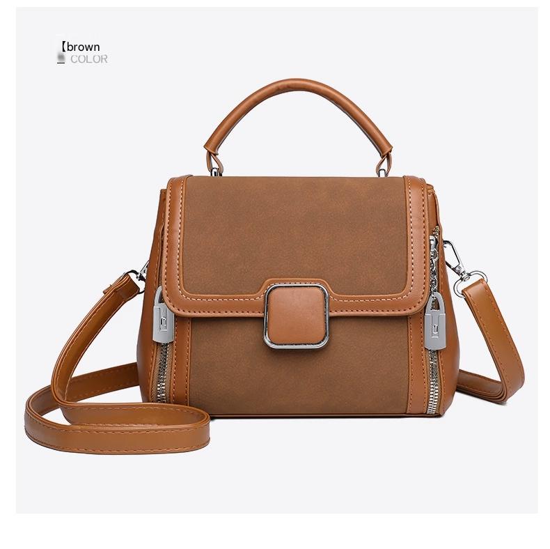 New Trendy Contrasting Soft Leather Crossbody Bag YC-9830