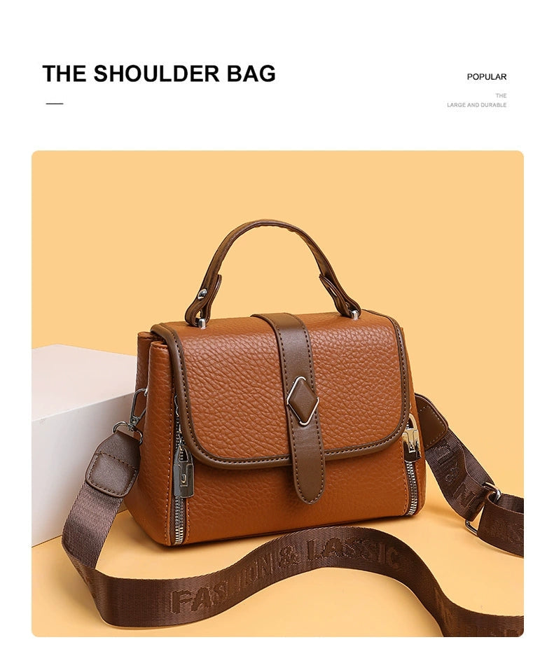 New Fashion Solid Color Small Square Handbag Crossbody Versatile Lightweight 8219-0181