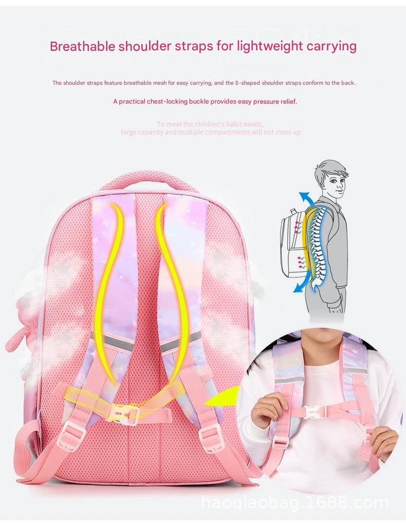 Pink Cartoon Kids Backpack with Fairy Tale Design MJ14